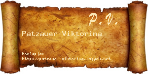 Patzauer Viktorina névjegykártya